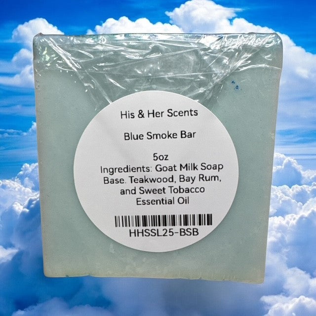 Blue Smoke Bar – Goat Milk Soap with Teakwood, Bay Rum & Sweet Tobacco