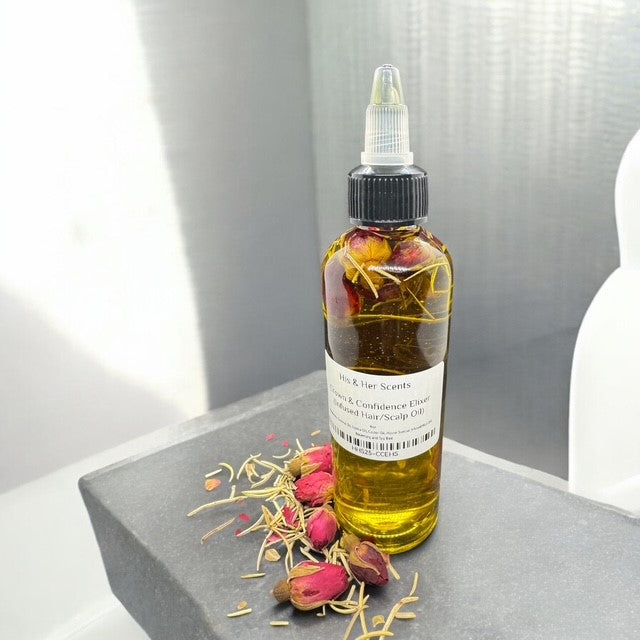 Crown & Confidence Elixir – Infused Hair & Scalp Oil – Strengthen, Nourish, and Revive