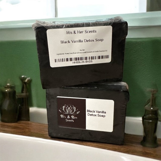 Black Vanilla Detox Soap – Honey Base with Activated Charcoal & Vanilla Essential Oil