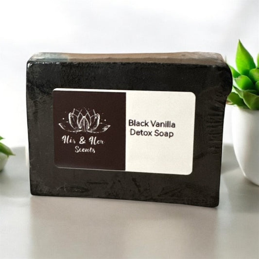 Black Vanilla Detox Soap – Honey Base with Activated Charcoal & Vanilla Essential Oil