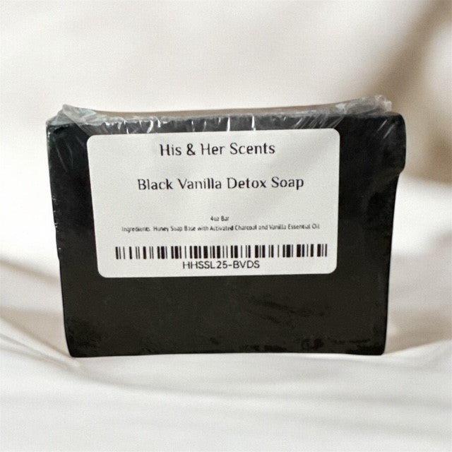 Black Vanilla Detox Soap – Honey Base with Activated Charcoal & Vanilla Essential Oil