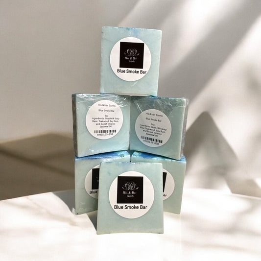 Blue Smoke Bar – Goat Milk Soap with Teakwood, Bay Rum & Sweet Tobacco